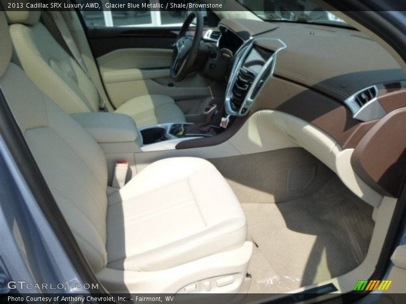 Glacier Blue Metallic / Shale/Brownstone 2013 Cadillac SRX Luxury AWD