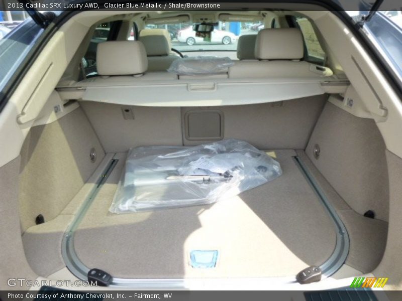 Glacier Blue Metallic / Shale/Brownstone 2013 Cadillac SRX Luxury AWD