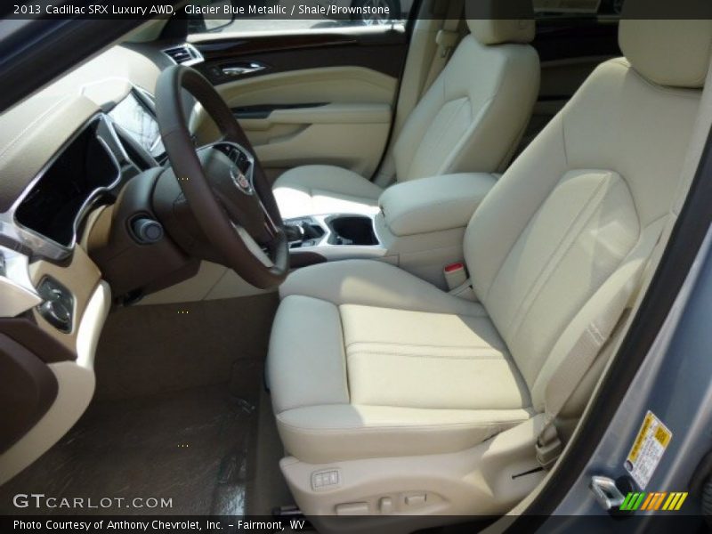 Glacier Blue Metallic / Shale/Brownstone 2013 Cadillac SRX Luxury AWD