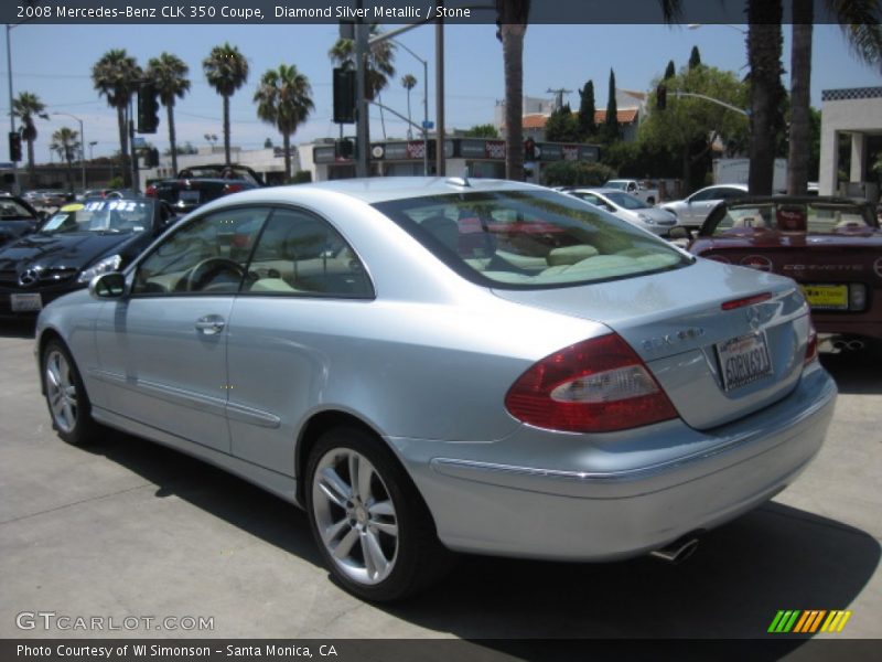 Diamond Silver Metallic / Stone 2008 Mercedes-Benz CLK 350 Coupe