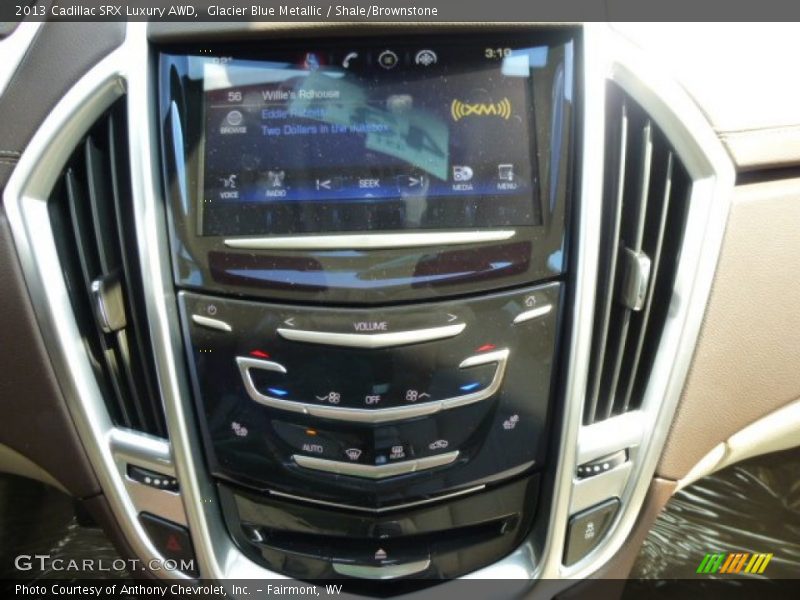 Glacier Blue Metallic / Shale/Brownstone 2013 Cadillac SRX Luxury AWD