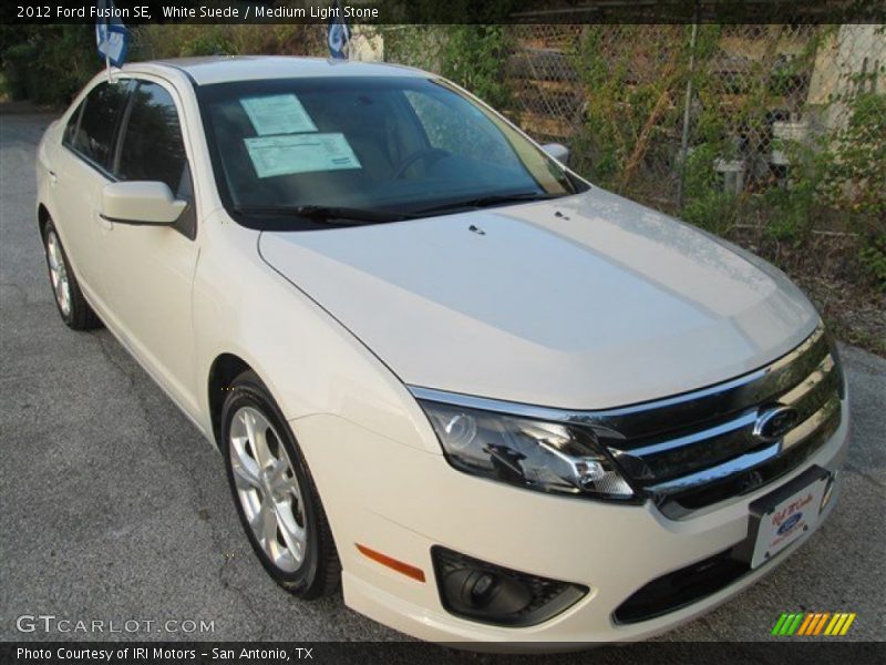 White Suede / Medium Light Stone 2012 Ford Fusion SE