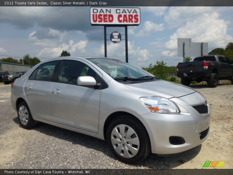 Classic Silver Metallic / Dark Gray 2012 Toyota Yaris Sedan