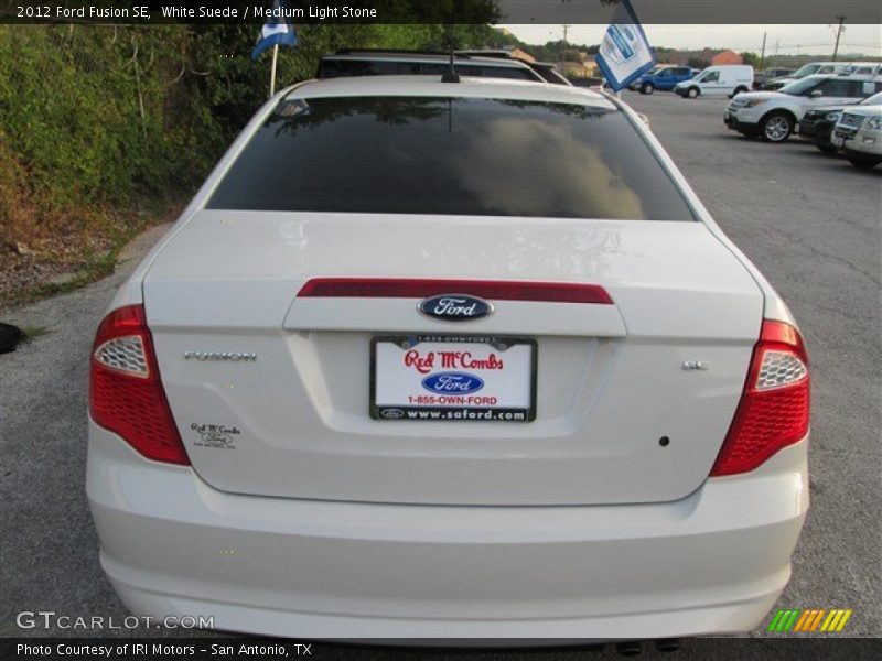 White Suede / Medium Light Stone 2012 Ford Fusion SE
