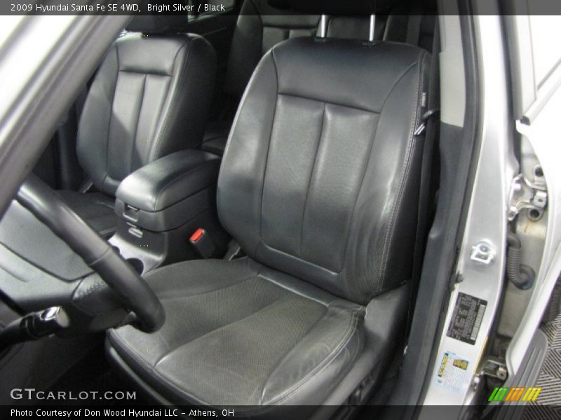 Bright Silver / Black 2009 Hyundai Santa Fe SE 4WD