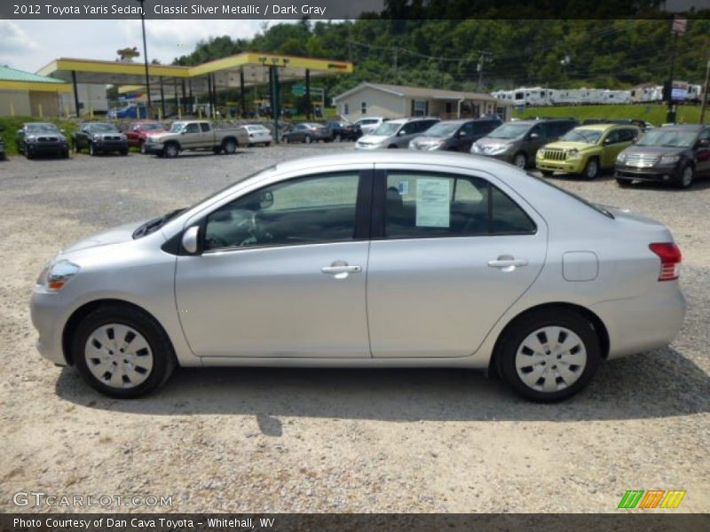 Classic Silver Metallic / Dark Gray 2012 Toyota Yaris Sedan