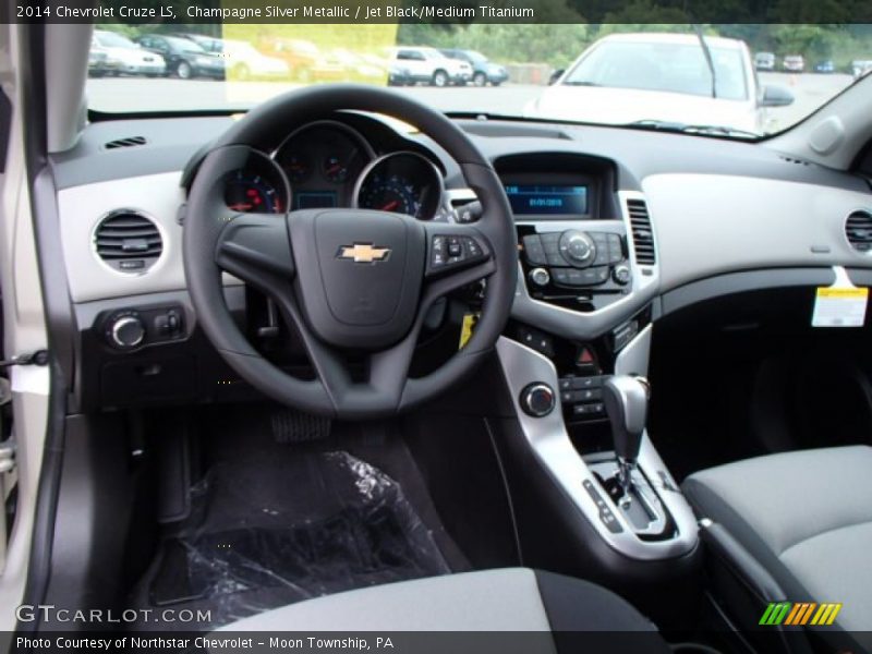 Champagne Silver Metallic / Jet Black/Medium Titanium 2014 Chevrolet Cruze LS