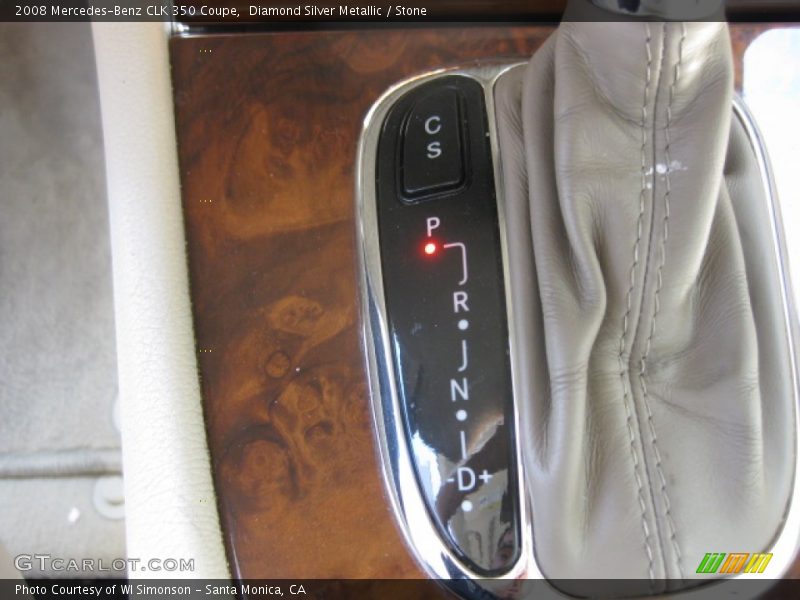 Diamond Silver Metallic / Stone 2008 Mercedes-Benz CLK 350 Coupe