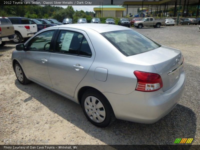 Classic Silver Metallic / Dark Gray 2012 Toyota Yaris Sedan