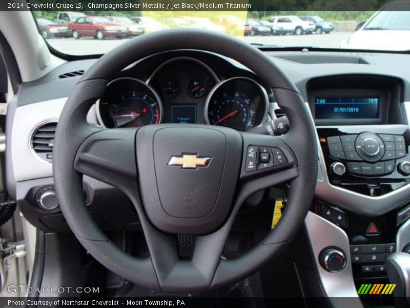 Champagne Silver Metallic / Jet Black/Medium Titanium 2014 Chevrolet Cruze LS