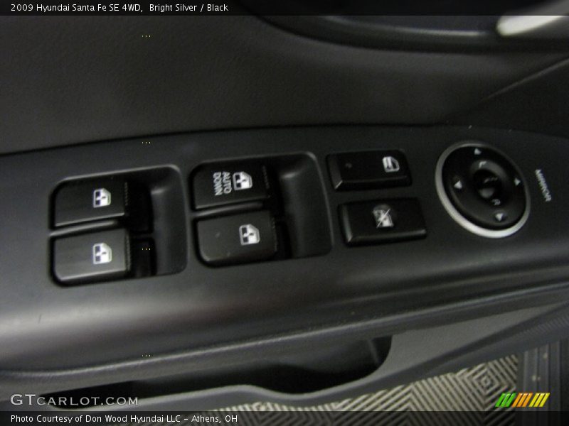 Bright Silver / Black 2009 Hyundai Santa Fe SE 4WD