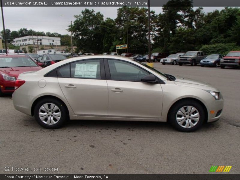 Champagne Silver Metallic / Jet Black/Medium Titanium 2014 Chevrolet Cruze LS