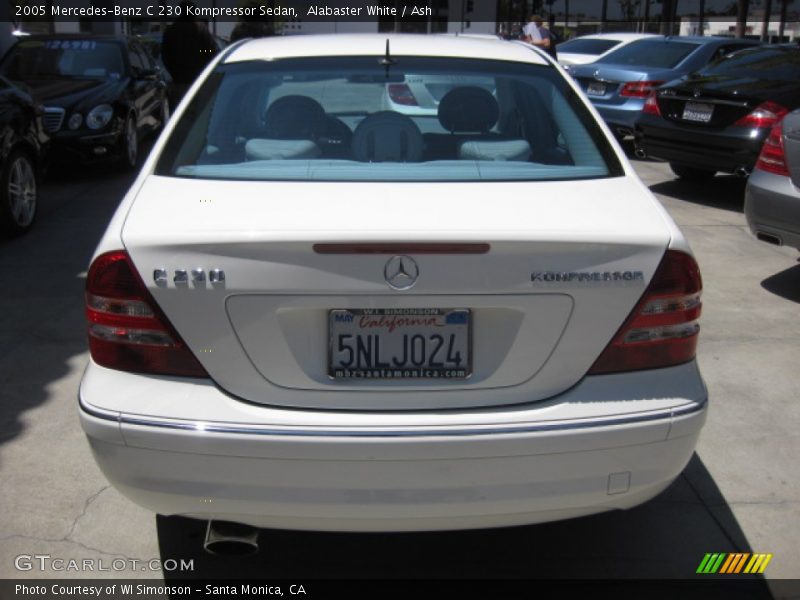 Alabaster White / Ash 2005 Mercedes-Benz C 230 Kompressor Sedan