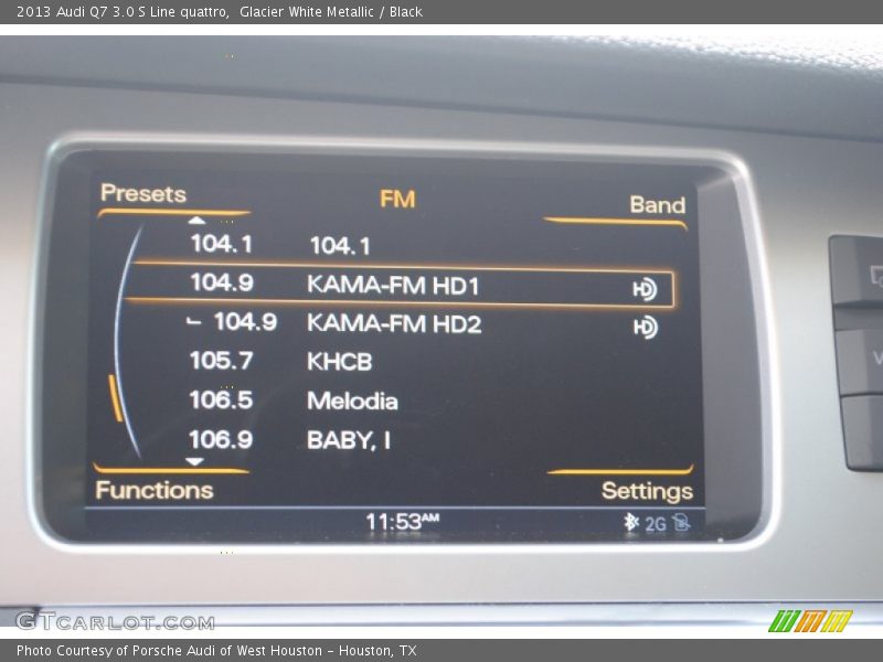 Glacier White Metallic / Black 2013 Audi Q7 3.0 S Line quattro