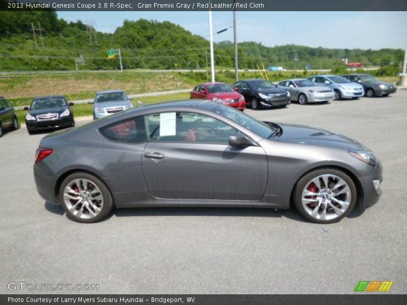 Gran Premio Gray / Red Leather/Red Cloth 2013 Hyundai Genesis Coupe 3.8 R-Spec