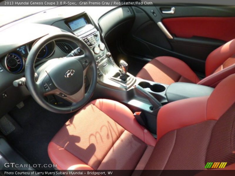 Gran Premio Gray / Red Leather/Red Cloth 2013 Hyundai Genesis Coupe 3.8 R-Spec