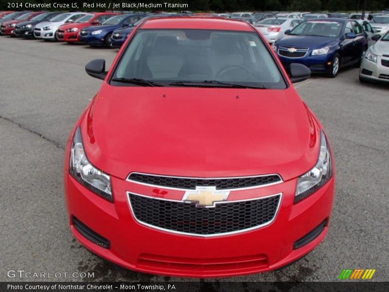 Red Hot / Jet Black/Medium Titanium 2014 Chevrolet Cruze LS