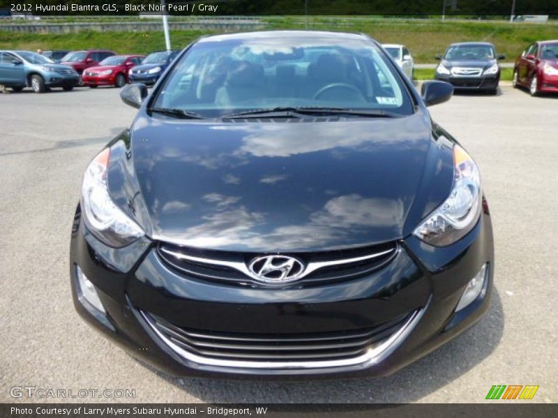 Black Noir Pearl / Gray 2012 Hyundai Elantra GLS