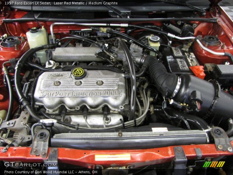 Laser Red Metallic / Medium Graphite 1997 Ford Escort LX Sedan