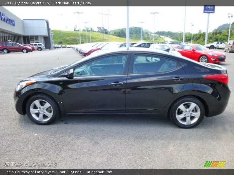 Black Noir Pearl / Gray 2012 Hyundai Elantra GLS