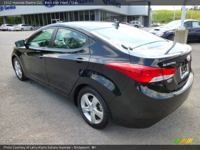 Black Noir Pearl / Gray 2012 Hyundai Elantra GLS