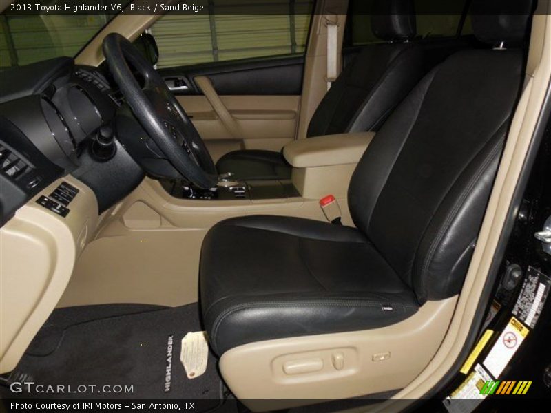 Black / Sand Beige 2013 Toyota Highlander V6