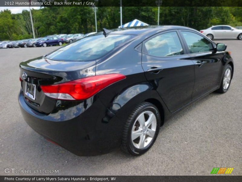 Black Noir Pearl / Gray 2012 Hyundai Elantra GLS