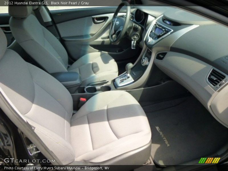 Black Noir Pearl / Gray 2012 Hyundai Elantra GLS