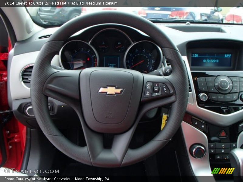 Red Hot / Jet Black/Medium Titanium 2014 Chevrolet Cruze LS