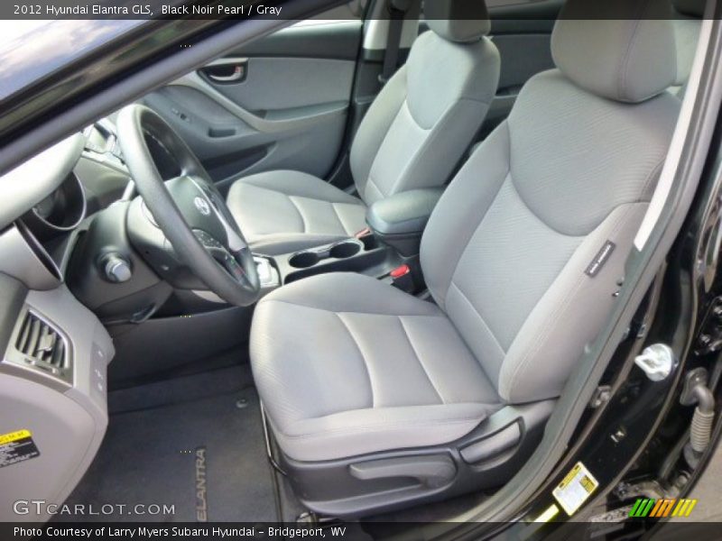 Black Noir Pearl / Gray 2012 Hyundai Elantra GLS