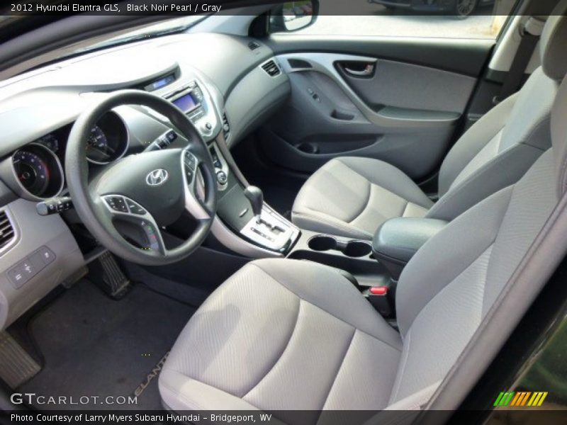 Black Noir Pearl / Gray 2012 Hyundai Elantra GLS