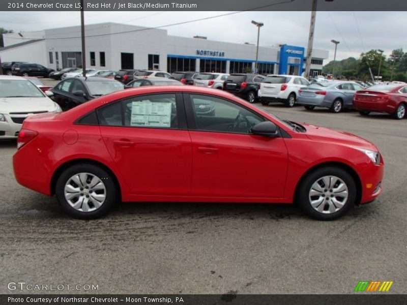 Red Hot / Jet Black/Medium Titanium 2014 Chevrolet Cruze LS