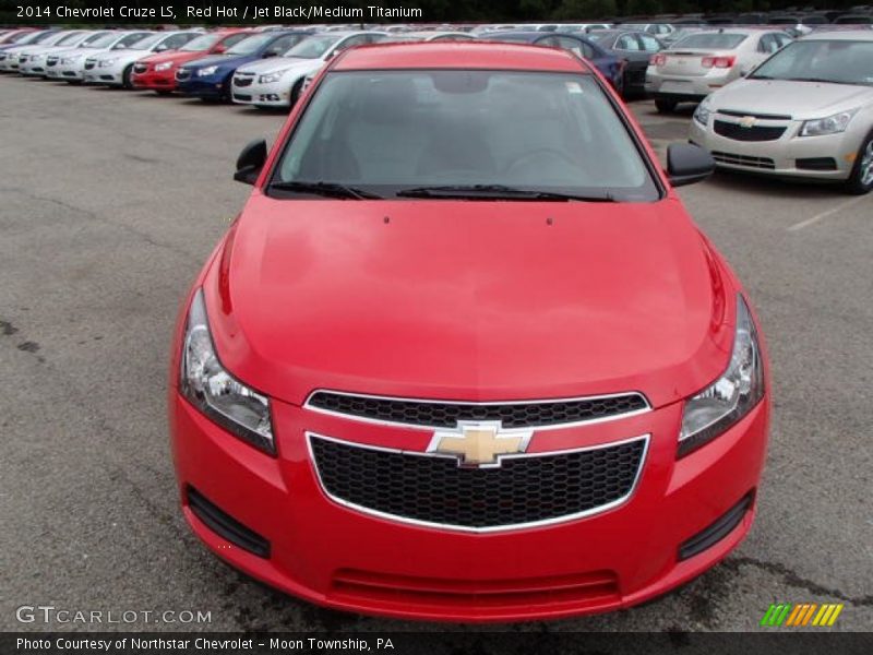 Red Hot / Jet Black/Medium Titanium 2014 Chevrolet Cruze LS