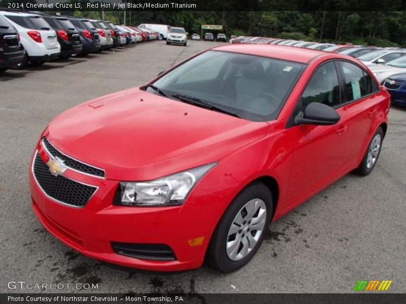 Red Hot / Jet Black/Medium Titanium 2014 Chevrolet Cruze LS