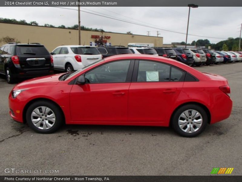 Red Hot / Jet Black/Medium Titanium 2014 Chevrolet Cruze LS