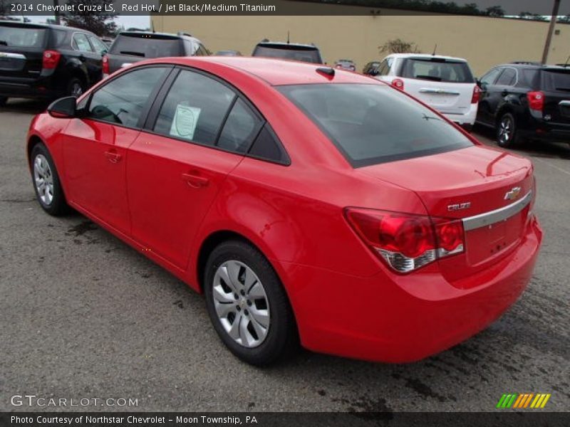 Red Hot / Jet Black/Medium Titanium 2014 Chevrolet Cruze LS