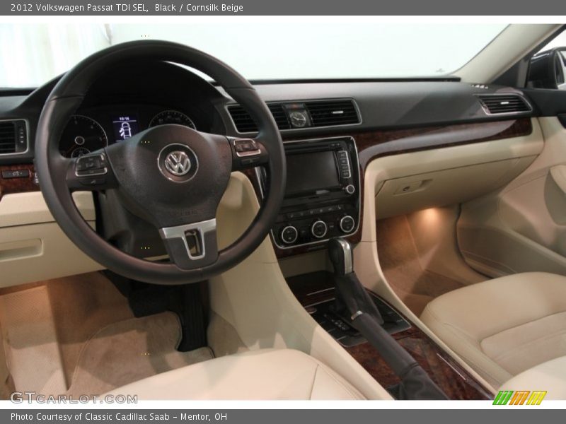 Black / Cornsilk Beige 2012 Volkswagen Passat TDI SEL