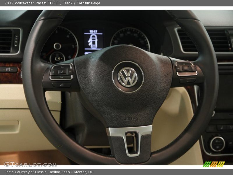 Black / Cornsilk Beige 2012 Volkswagen Passat TDI SEL