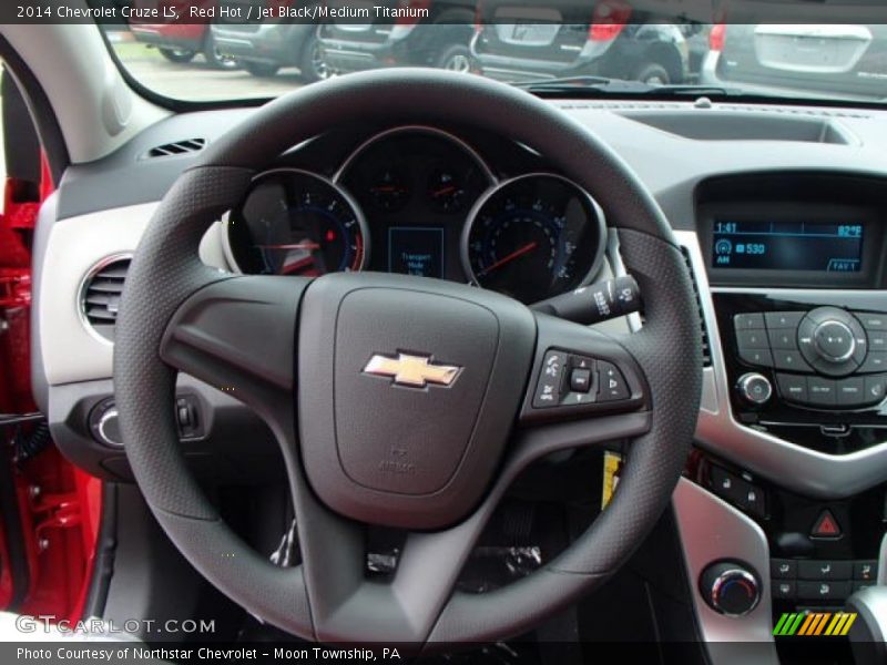 Red Hot / Jet Black/Medium Titanium 2014 Chevrolet Cruze LS