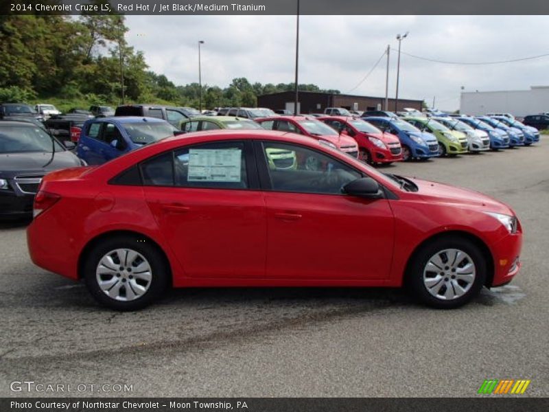 Red Hot / Jet Black/Medium Titanium 2014 Chevrolet Cruze LS