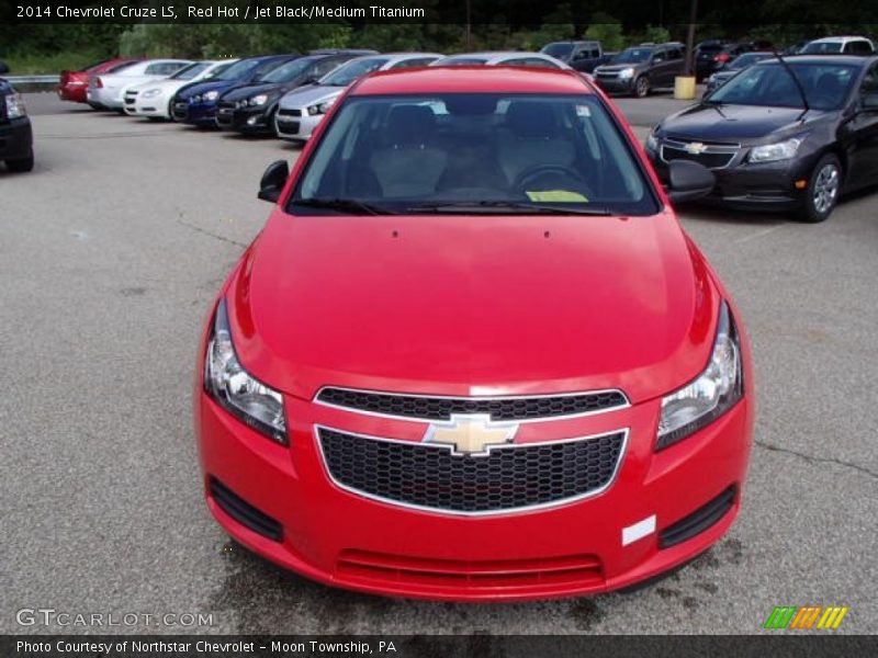 Red Hot / Jet Black/Medium Titanium 2014 Chevrolet Cruze LS