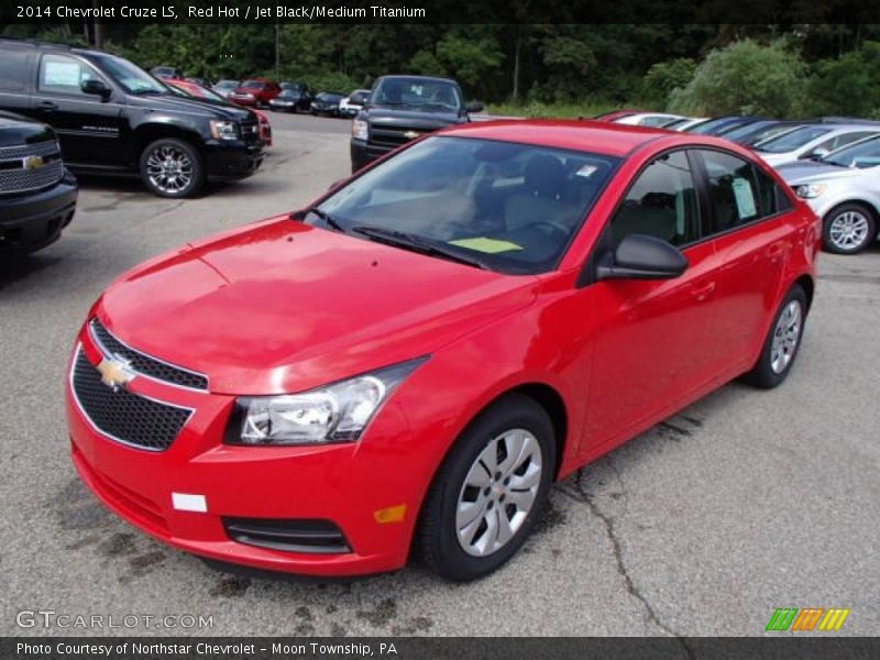 Red Hot / Jet Black/Medium Titanium 2014 Chevrolet Cruze LS