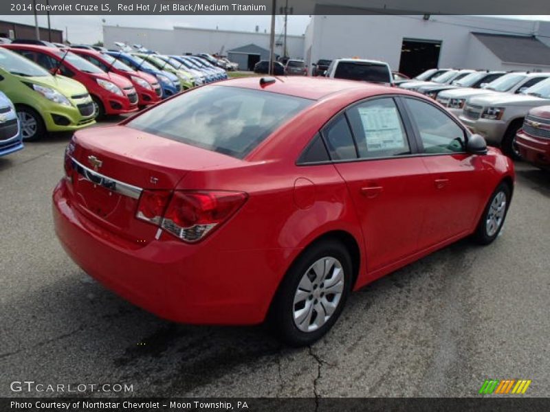 Red Hot / Jet Black/Medium Titanium 2014 Chevrolet Cruze LS