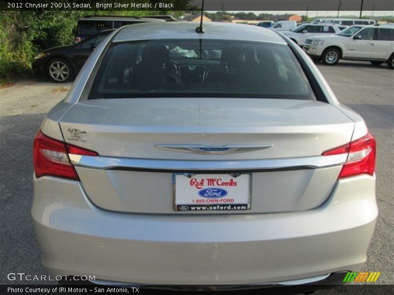 Bright Silver Metallic / Black 2012 Chrysler 200 LX Sedan