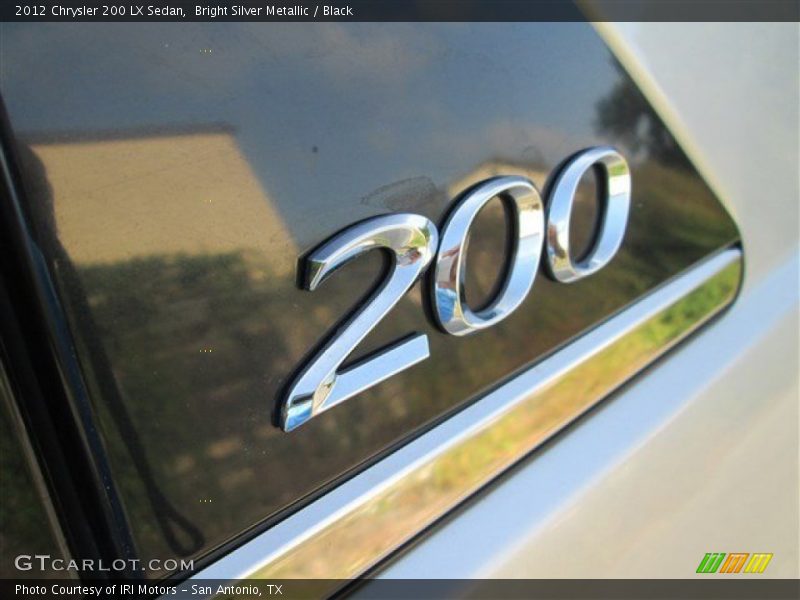 Bright Silver Metallic / Black 2012 Chrysler 200 LX Sedan