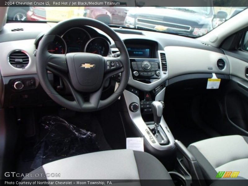 Red Hot / Jet Black/Medium Titanium 2014 Chevrolet Cruze LS