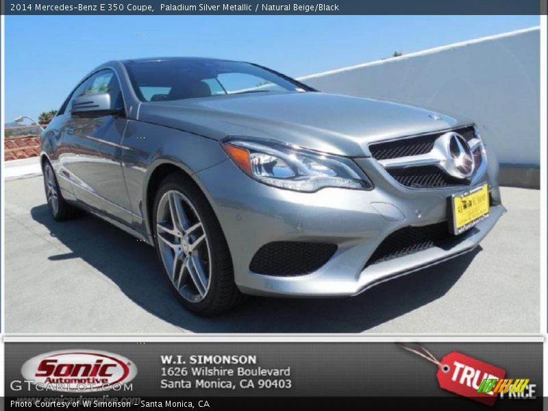 Paladium Silver Metallic / Natural Beige/Black 2014 Mercedes-Benz E 350 Coupe