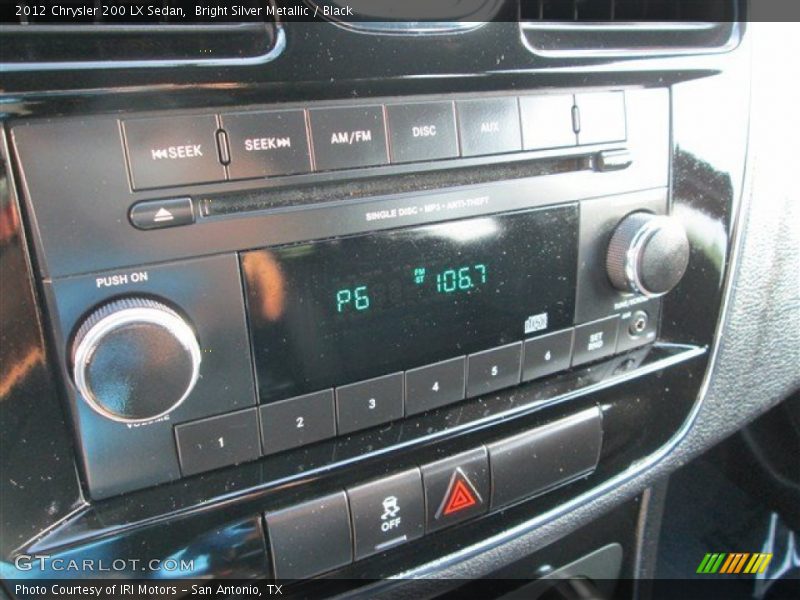 Bright Silver Metallic / Black 2012 Chrysler 200 LX Sedan