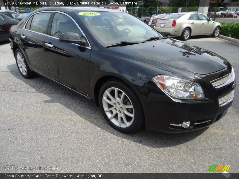 Black Granite Metallic / Cocoa/Cashmere 2009 Chevrolet Malibu LTZ Sedan