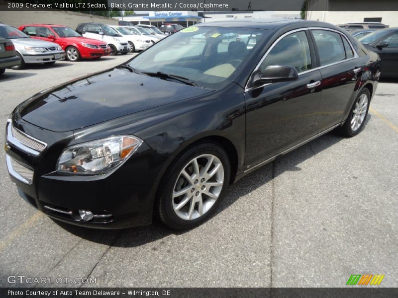 Black Granite Metallic / Cocoa/Cashmere 2009 Chevrolet Malibu LTZ Sedan